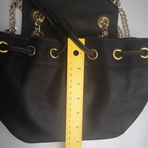 Valentina Genuine Leather Ladies Black Fully Lined Pebble Finish Mini Backpack - Picture 10 of 10